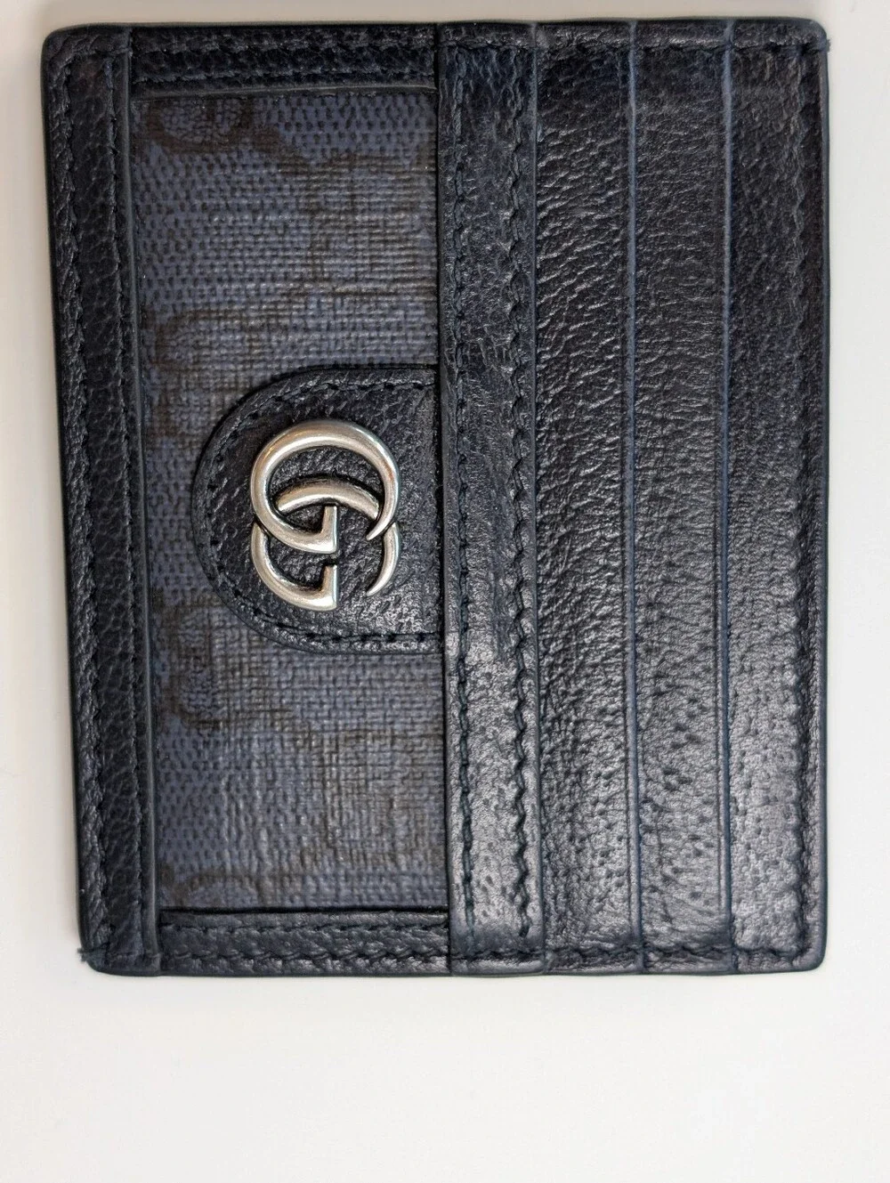 ​GUCCI Ophidia GG Supreme Canvas and Leather Card Case Wallet 100% Authentic